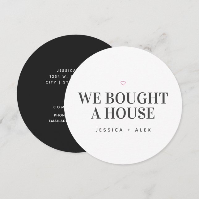 We Bought a House Modern New Home  Announcement (Front/Back)