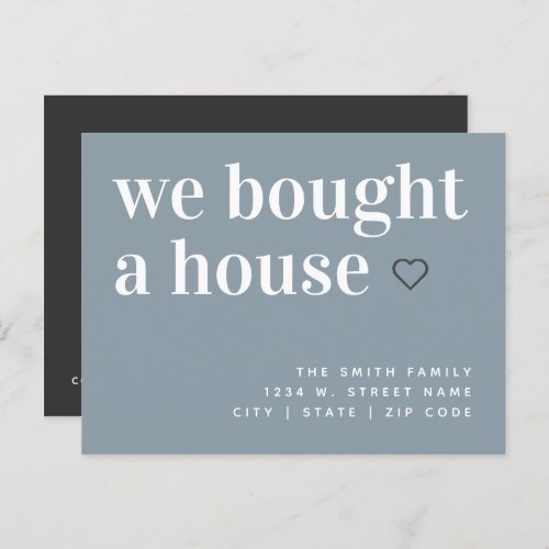 We Bought A House Simple Announcement Postcard