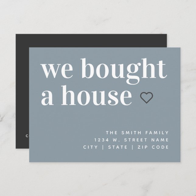 We Bought A House Simple Announcement Postcard (Front/Back)