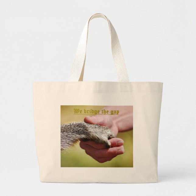 WE BRIDGE THE GAP LARGE TOTE BAG (Front)