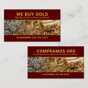 We Buy Gold Custom Typography Business Card