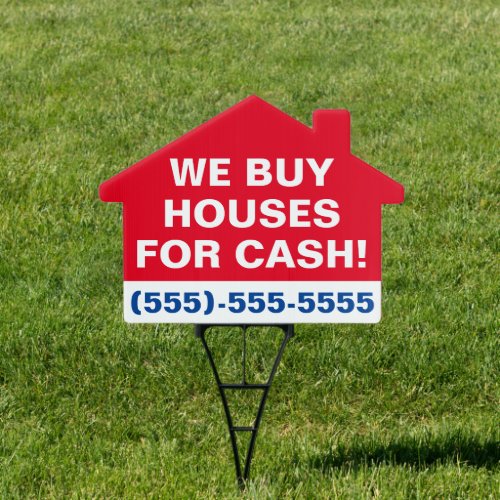 We buy Houses for Cash Real Estate Investor  Sign