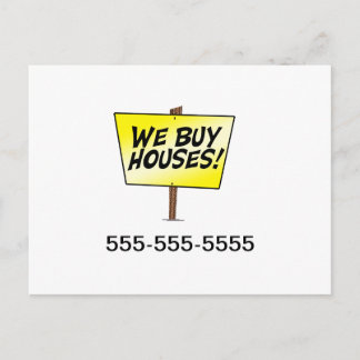 We Buy Houses Postcard