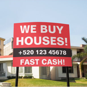 We Buy Houses Real Estate Investor Realtor Realty Sign