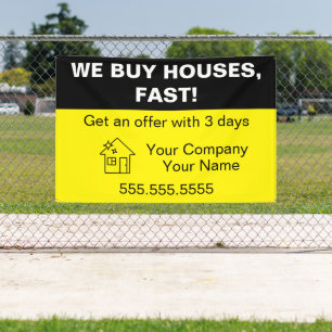 We Buy Houses, Real Estate Property Template Banner
