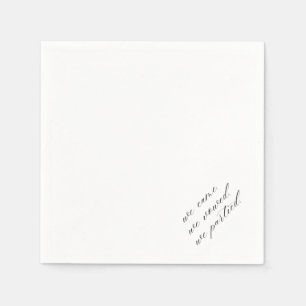 We Came. We Vowed. We Partied   Fun Wedding Humor Napkins