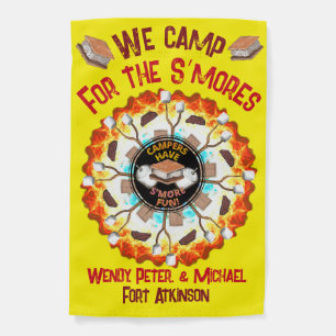 We Camp for the S’mores Campsite Flag