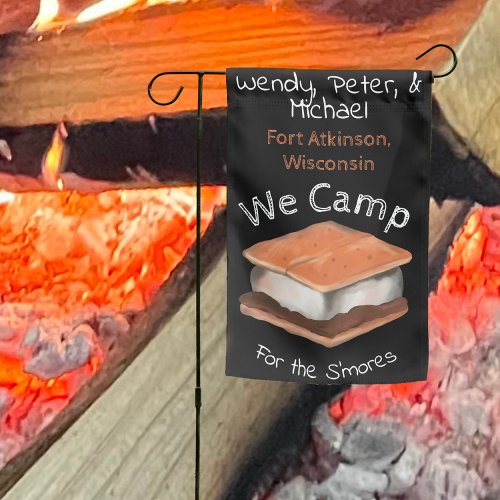We Camp for the Smores Campsite Flag