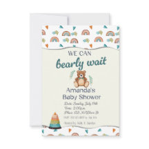 We Can Barely Wait Baby Shower Invitations