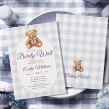 We Can Barely Wait Watercolor Baby Shower