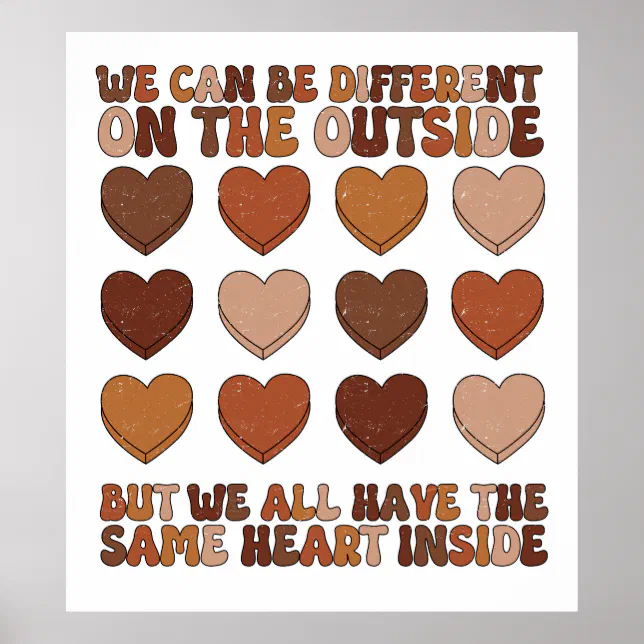 Different Outside We can be different on the outside poster | Zazzle