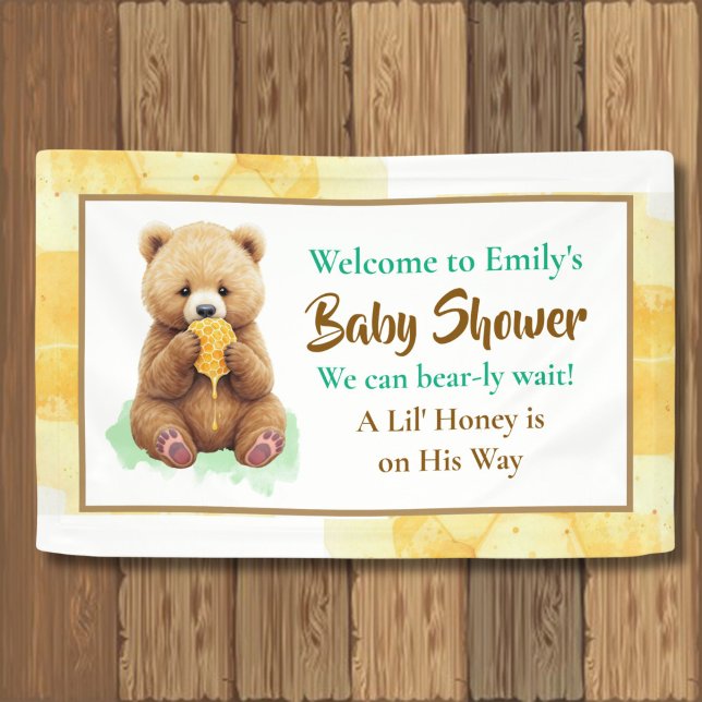 We Can Bear-ly Wait! Boy's Baby Shower Banner (Creator Uploaded)