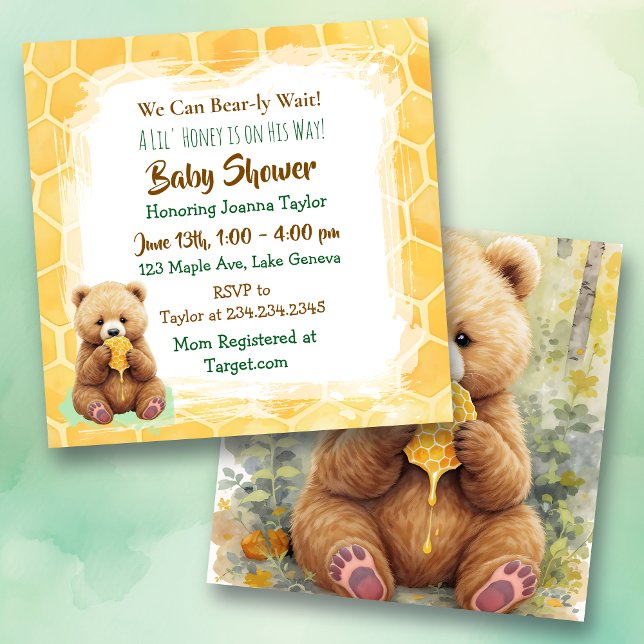 We Can Bear-ly Wait! Boy's Baby Shower Invitation (Creator Uploaded)