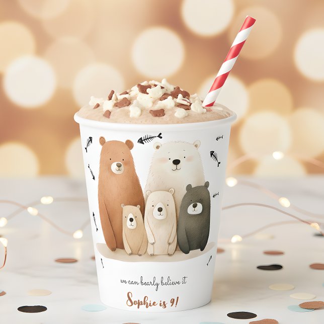 we can bearly believe it kids birthday paper cups (Creator Uploaded)