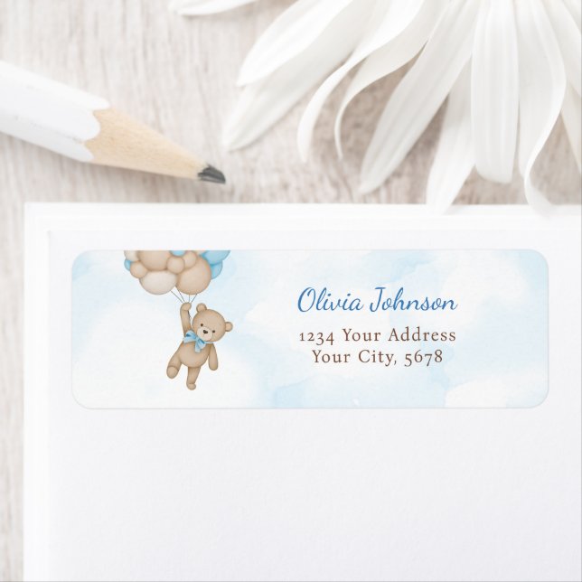We Can Bearly Wait Baby Shower Address Label (Insitu)