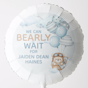 We Can Bearly Wait Baby Shower Balloon