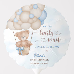We Can Bearly Wait Baby Shower Balloon