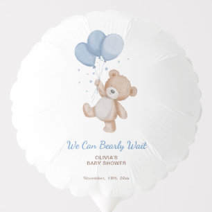 We Can Bearly Wait Baby Shower Balloon