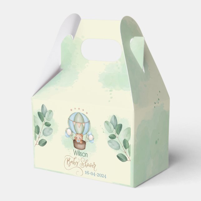 we can bearly wait baby shower bear favor boxes (Front Side)
