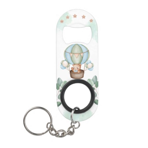 we can bearly wait baby shower bear keychain bottle opener