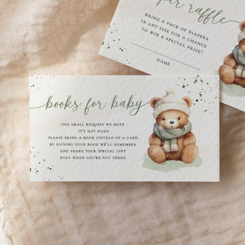 We Can Bearly Wait Baby Shower Books for Baby Card