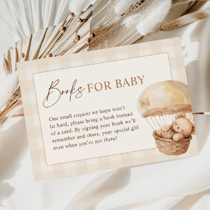 We Can Bearly Wait Baby Shower Books for Baby Enclosure Card