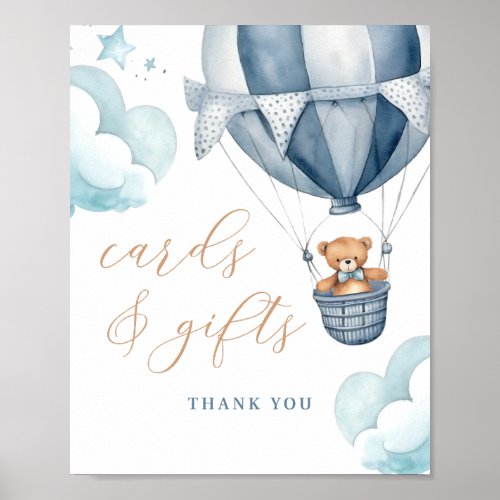 We Can Bearly Wait Baby Shower Cards And Gifts Poster