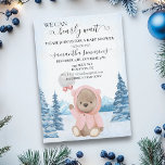 We Can Bearly Wait Baby Shower Christmas Winter  Invitation<br><div class="desc">This design may be personalized in the area provided by changing the photo and/or text. Or it can be customized by clicking Personalize this Template and then choosing the click to customize further option and delete or change the color of the background, add text, change the text color or style,...</div>