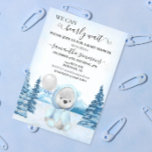 We Can Bearly Wait Baby Shower Christmas Winter  Invitation<br><div class="desc">This design may be personalized in the area provided by changing the photo and/or text. Or it can be customized by clicking Personalize this Template and then choosing the click to customize further option and delete or change the color of the background, add text, change the text color or style,...</div>
