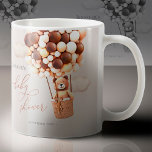 We Can Bearly Wait! Baby Shower Coffee Mug<br><div class="desc">We Can Bearly Wait! :) This little bear is waiting for the big baby party, sitting in a hot air balloon built out of brown and cream balloons. Whimsical watercolors and modern typography complement the design. Personalize this cute Bear Baby Shower item with your baby shower details easily and quickly,...</div>