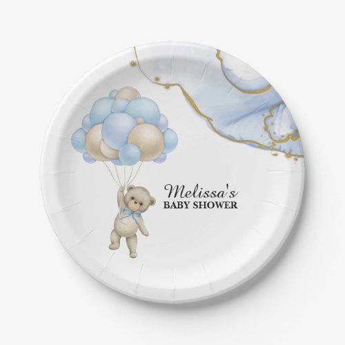 We can bearly wait baby shower dessert paper plates