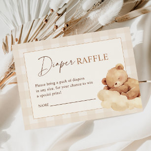 We Can Bearly Wait Baby Shower Diaper Raffle Enclosure Card