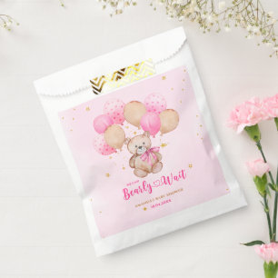 We can bearly wait baby shower favor bag