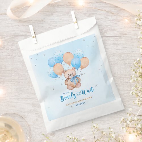 We can bearly wait baby shower favor bag