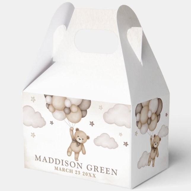 We Can Bearly Wait Baby Shower Favor Box (Front)