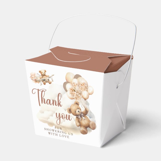 We Can Bearly Wait Baby Shower Favor Boxes (Front Side)