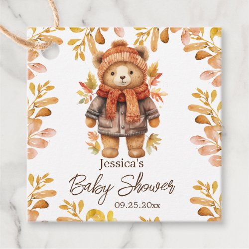 We Can Bearly Wait Baby Shower  Favor Tags