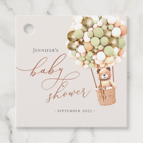 We Can Bearly Wait Baby Shower Favor Tags