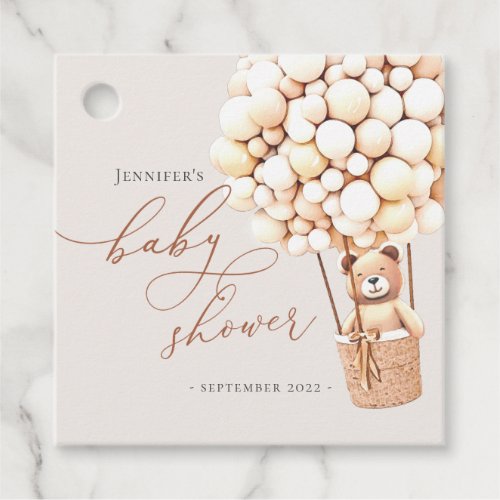 We Can Bearly Wait Baby Shower Favor Tags