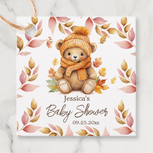We Can Bearly Wait Baby Shower  Favor Tags