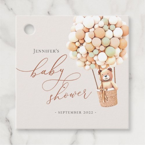 We Can Bearly Wait Baby Shower Favor Tags