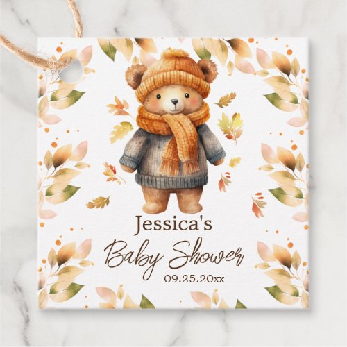 We Can Bearly Wait Baby Shower  Favor Tags