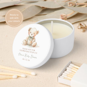 We Can Bearly Wait Baby Shower Favors Mini Candle Favors