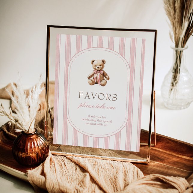 We Can Bearly Wait Baby Shower Favors Sign (Creator Uploaded)