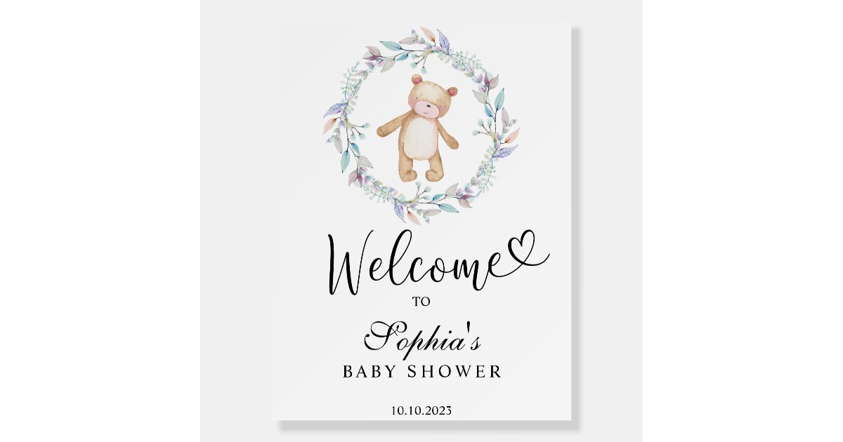 We can bearly wait baby shower  foam board