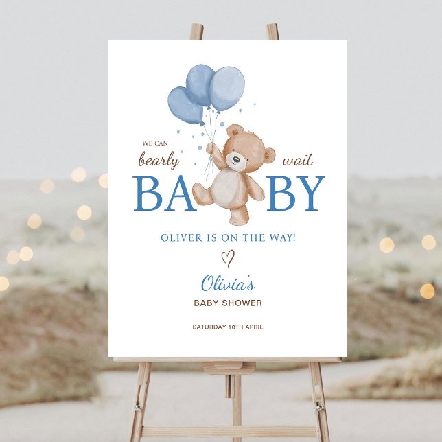We Can Bearly Wait Baby Shower Foam Board (Creator Uploaded)