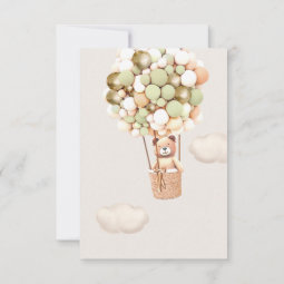 We Can Bearly Wait! Baby Shower Green Gold Thank You Card | Zazzle