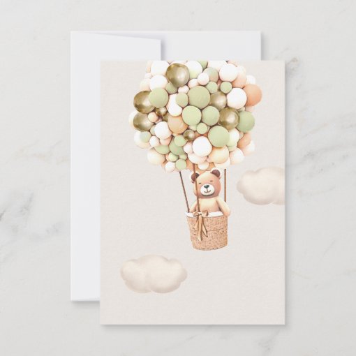 We Can Bearly Wait! Baby Shower Green Gold Thank You Card | Zazzle