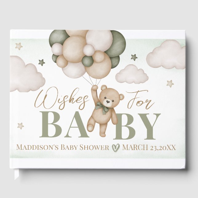 We Can Bearly Wait Baby Shower Guest Book (Front)
