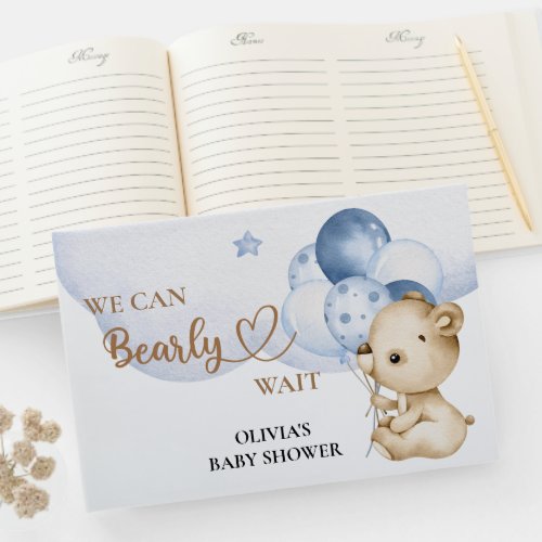 We can bearly wait baby shower  guest book